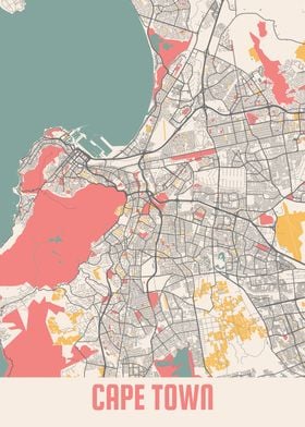 Cape Town Chalk Map