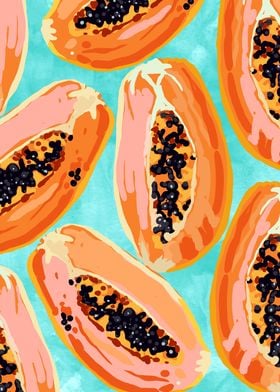 Big Papaya Watercolor