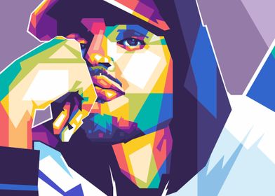 Chris Brown pop art 1