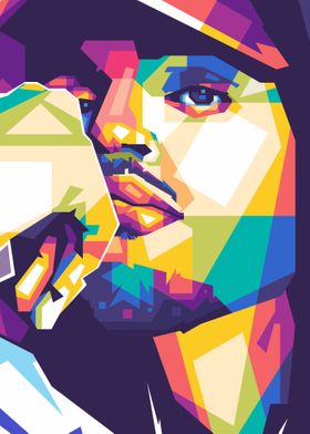 Chris Brown pop art 