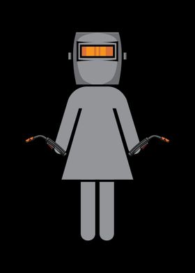 Woman Wearing Welding