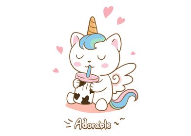 Adorable cat unicorn