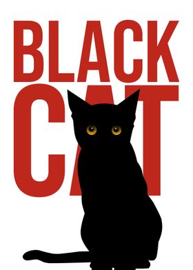 Silhouette Black Cat 