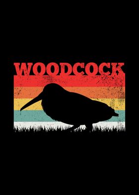 Woodcock Shorebird Retro