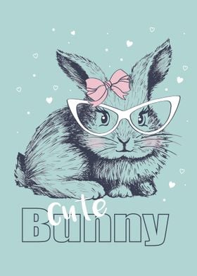 bunny with bow