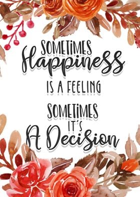 Happiness and decision