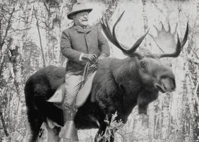Teddy Roosevelt on Moose