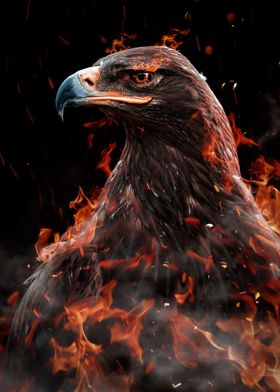 Eagle fire art work poster