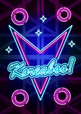 Koreaboo neon art sign