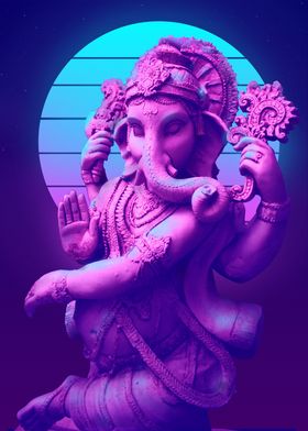 ganesha synthwave