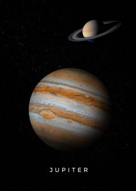 Planet Jupiter and Saturn