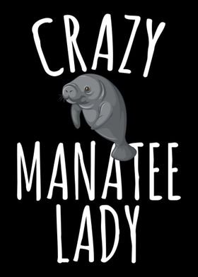 Crazy Manatee Lady Manatee