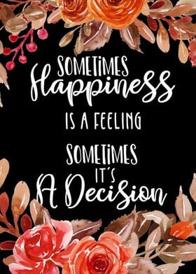 Happiness and decision