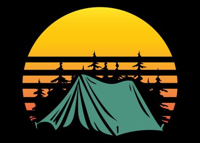 Camping Sunset Camper Gift