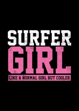 Surfer Girl Surfing