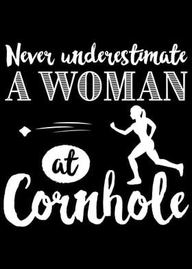 Funny Woman at Cornhole