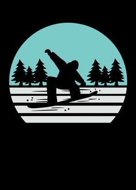 Snowboarding Retro Vintage