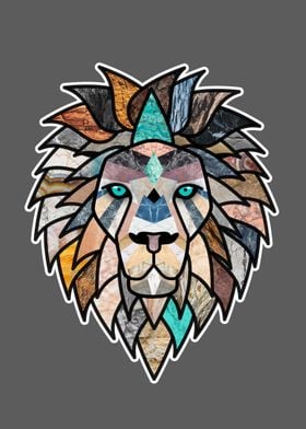 Abstract lion head 