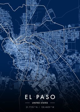 El Paso City Map Blueprint