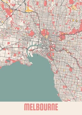 Melbourne Chalk Map