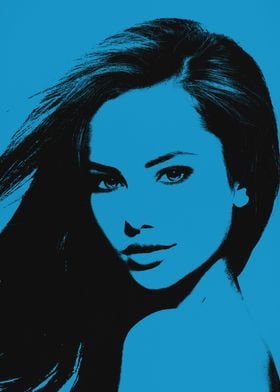 Woman Pop Art Blue