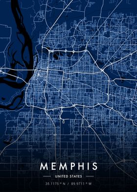 Memphis City Map Blueprint