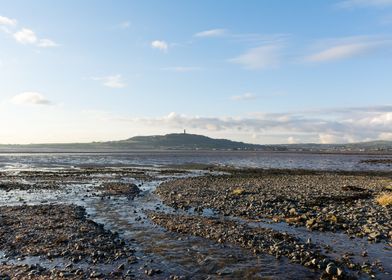 Scrabo Tower and sand flat