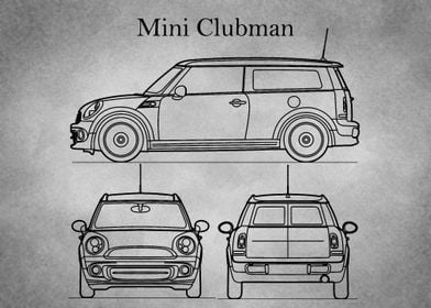 Mini Clubman 2014 gray old