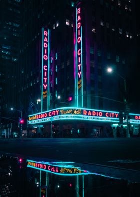 Radio City Music Hall neon