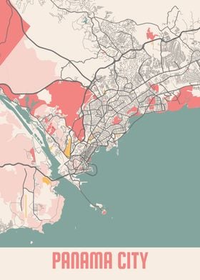 Panama City Chalk Map