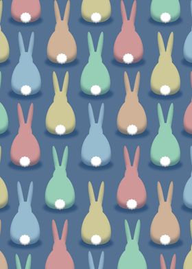 Colorful easter bunnies