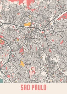 Sao Paulo Chalk Map