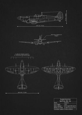 Spitfire Mk Vb blueprint