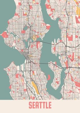 Seattle Chalk Map