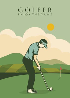 GOLFER ENJOY THE GAME