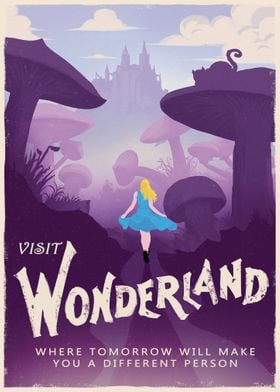 Wonderland travel poster