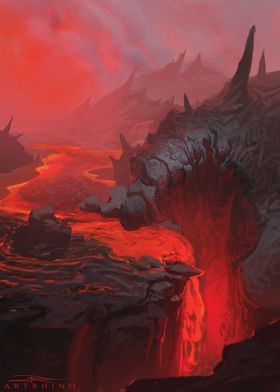 The pit Hellscape painting