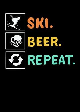 Ski and Beer Drinking