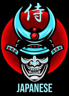 samurai head logo