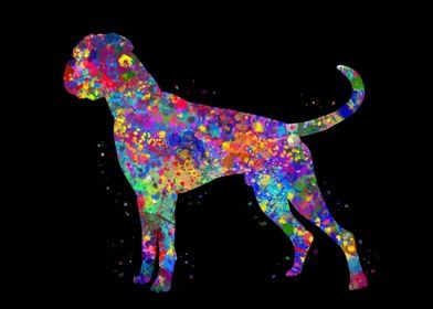Boxer dog watercolor art