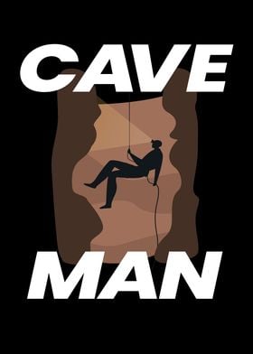 Cave Man Caving Cave