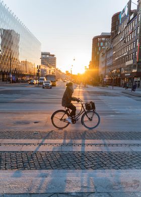 Bike in the sunset