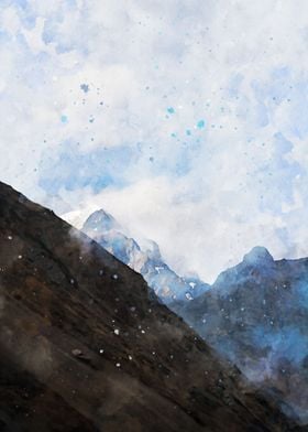 Mountains painting