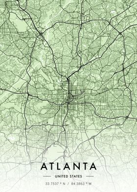 Atlanta City Maps Green