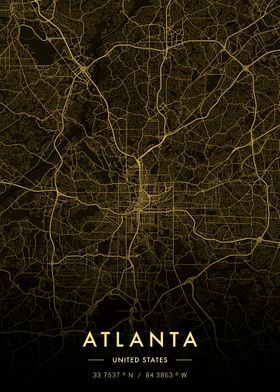 Atlanta City Maps Gold