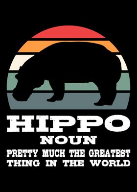 Vintage Hippopotamus Anima