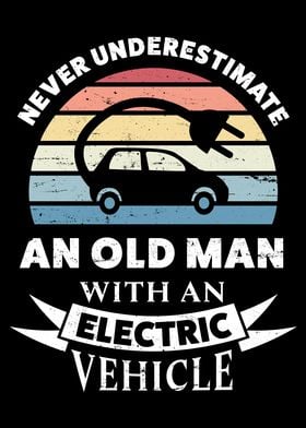 Old Man with Electric Car