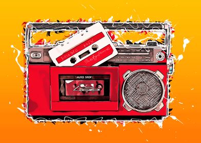 Music tape retro