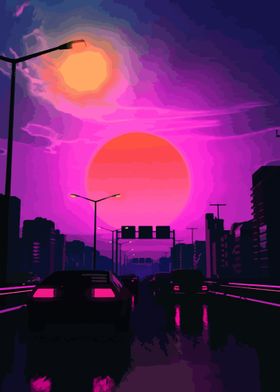 Night Drive DeLorean