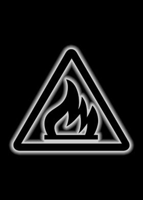 fire danger symbol glow 